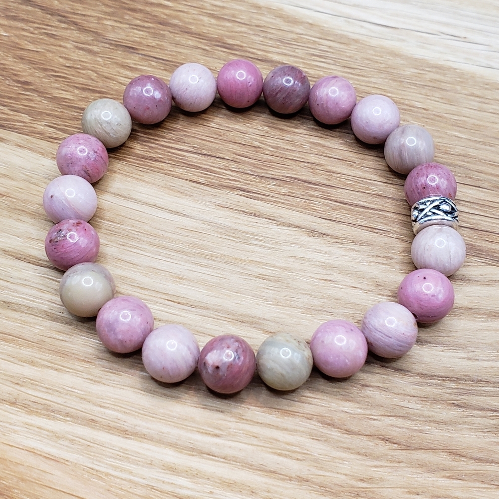 SOLD Rhonodite Beads Bracelet - Picture 5 of 9